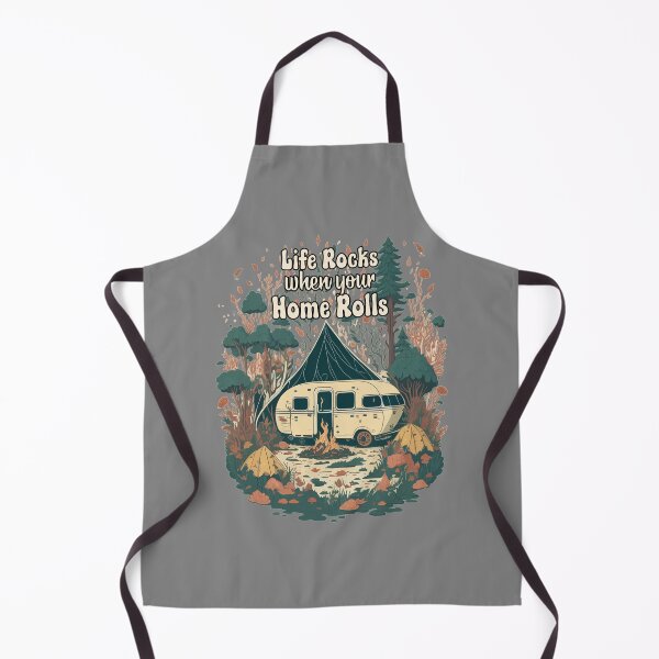Item preview, Retro Vintage Camping Trailer, Life Rocks When Your Home Rolls designed and sold by Itaya Art.
