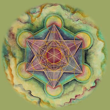 Artwork thumbnail, Metatron's Cube Sacred Geometry by heartsake