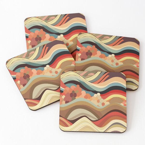 Item preview, Abstract Wave pattern | Retro colors designed and sold by Hazmat-AI7.