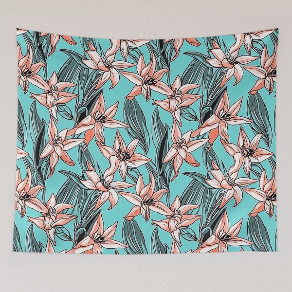 Item preview, Yucca Flower Bliss - Seamless Pattern Wrap Your World in Ethereal Beauty designed and sold by mrtom414.