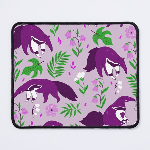 Item preview, cute anteater purple floral  designed and sold by Gossip Rag.