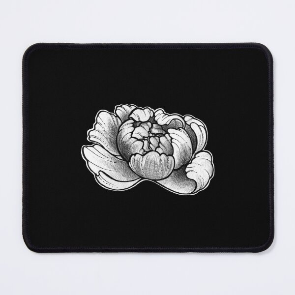 Item preview, Ornamental black and white tattoo flower. Peony flower tattoo. designed and sold by beewitchcottage.