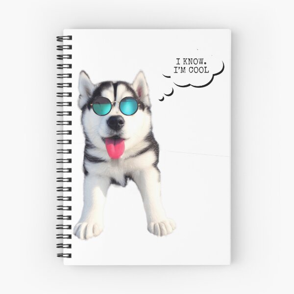 Aperçu de l'œuvre Chiot husky mignon avec des lunettes de soleil cool créée et vendue par Khala.