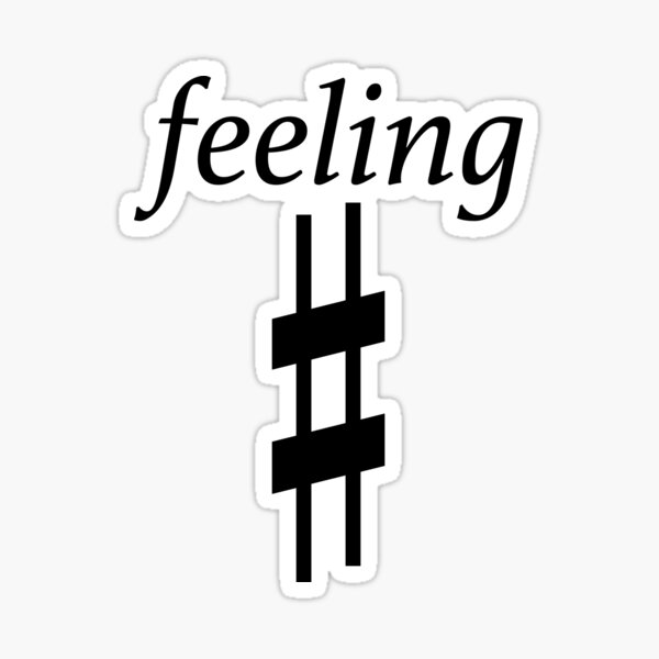 Feeling Sharp Musical Design Logo Sticker
