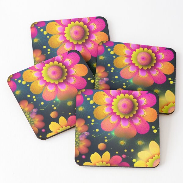 Item preview, colorful abstract flowers designed and sold by GMStarlight.
