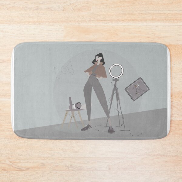 Item preview, girl and camera illustration designed and sold by GalynaLB.