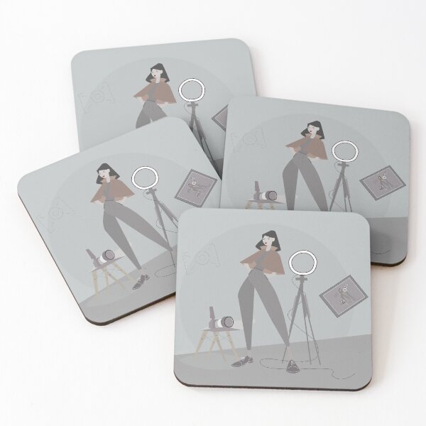 Item preview, girl and camera illustration designed and sold by GalynaLB.