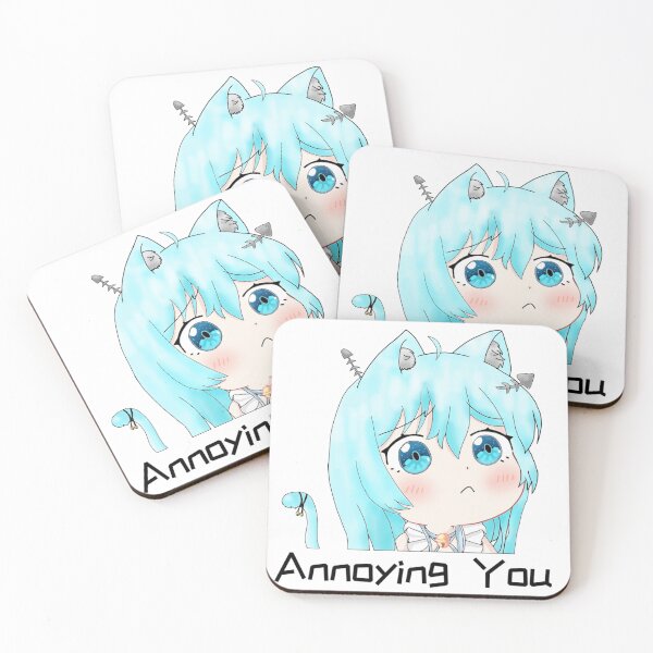 Item preview, Annoying blue kawaii Fishbone cat Meowyitou designed and sold by LevyxMyt.