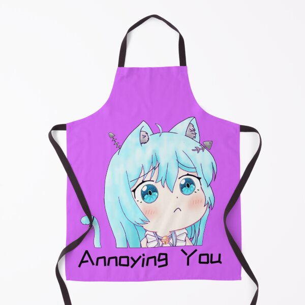 Item preview, Annoying blue kawaii Fishbone cat Meowyitou designed and sold by LevyxMyt.