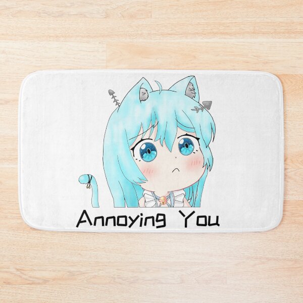 Item preview, Annoying blue kawaii Fishbone cat Meowyitou designed and sold by LevyxMyt.