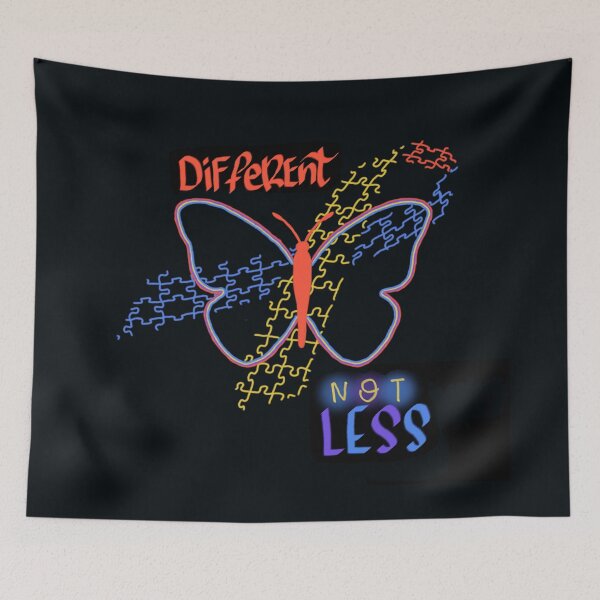 Item preview, autism awareness butterfly- different, not less designed and sold by animatedAnn.