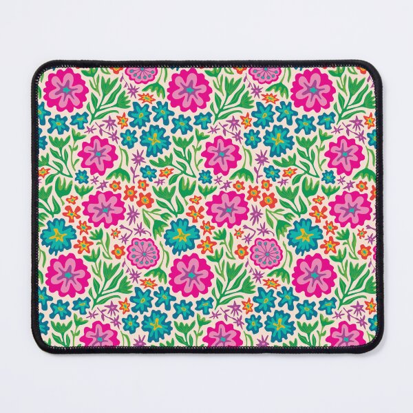 Item preview, SAYULITA BRIGHT TROPICAL FLORAL in MEXICAN STYLE on Cream - UnBlink Studio by Jackie Tahara designed and sold by Jackie Tahara of UnBlink Studio.