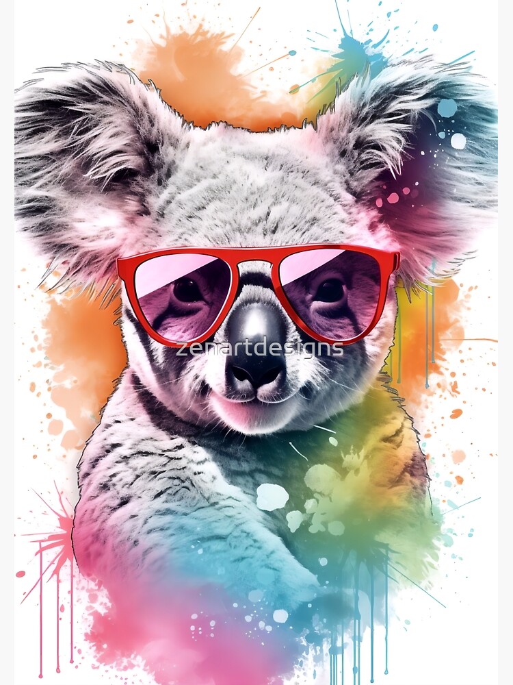 Adorable Colorful Koala' Poster, picture, metal print, paint by Art  Ofphotos