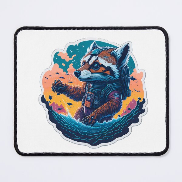 Item preview, raccoon in the sea designed and sold by eva3dadan.