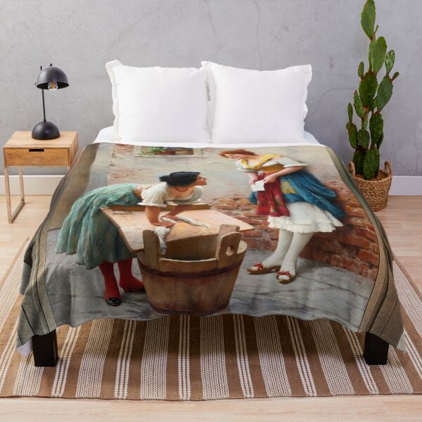Item preview, Sharing The News by Eugen von Blaas Remastered Xzendor7 Classical Art Old Masters Reproductions designed and sold by Xzendor7 Digital Art Creations.