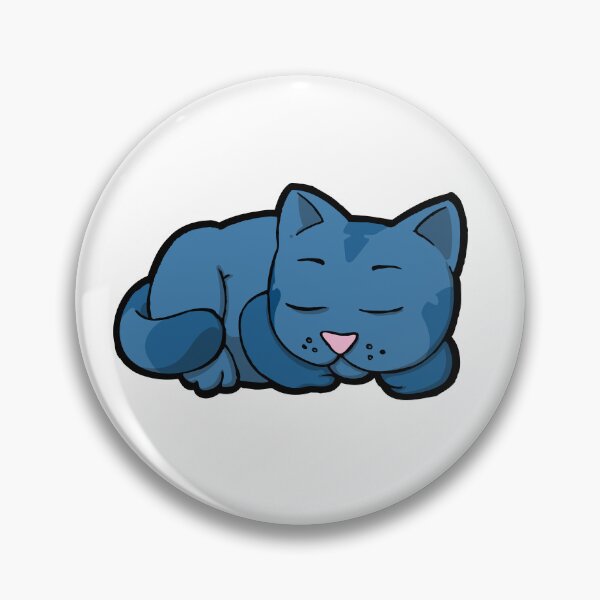 Item preview, little blue cat sleeping designed and sold by Guillaume Desbiolles.
