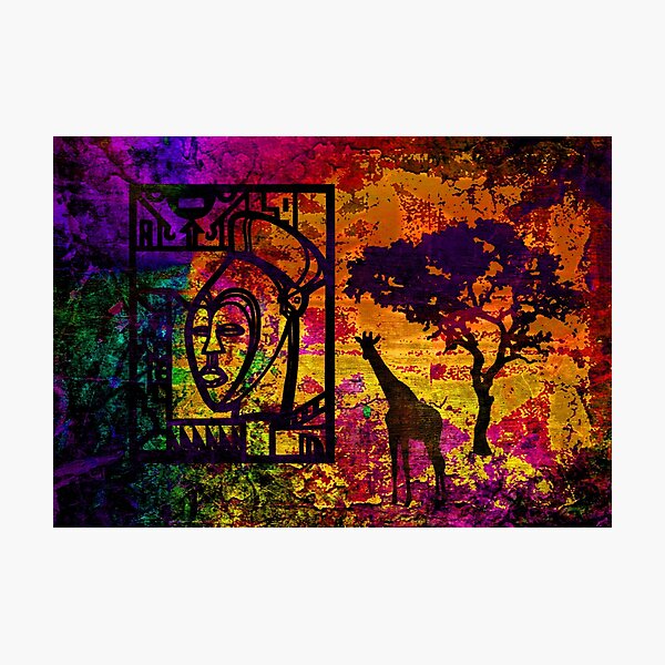 African Art. Sunrise Photographic Print