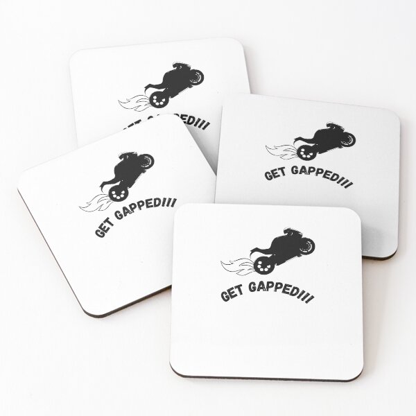 Aperçu de l'œuvre Autocollant de moto GET GAPPED pour les motards et les pilotes créée et vendue par YammsDesign.