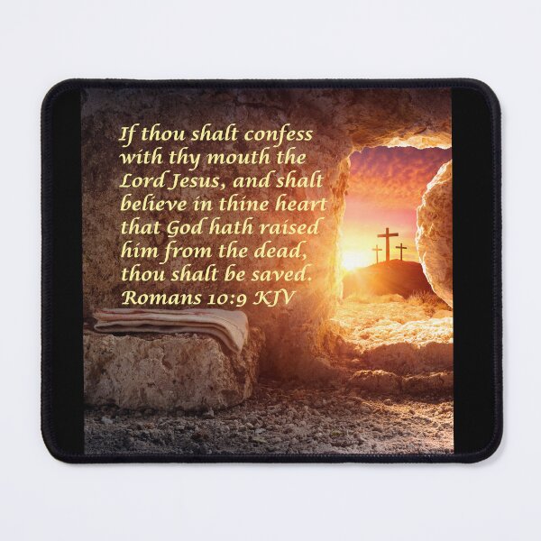 Item preview, Romans 10:9 King James Version Bible Verse designed and sold by Caregiverology.