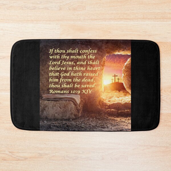 Item preview, Romans 10:9 King James Version Bible Verse designed and sold by Caregiverology.