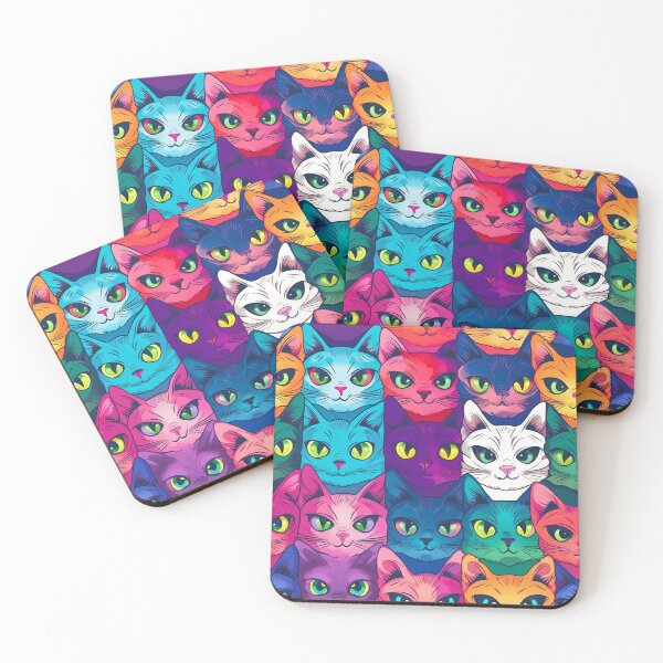 Item preview, Cats pattern designed and sold by Red Witch Art.