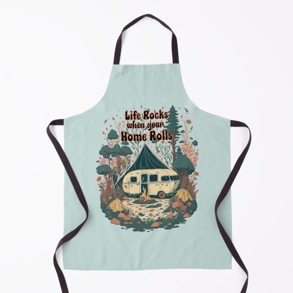 Item preview, Retro Vintage Camping Trailer, Life Rocks When Your Home Rolls, Ver 2 designed and sold by Itaya Art.