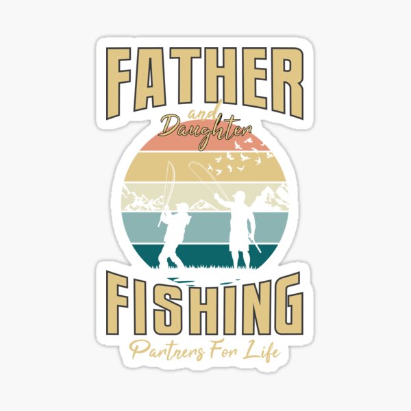  Reel Cool Dad Sticker - Funny Fishing Father's Day Sticker -  Gift for Fisherman Dad - Premium Quality Vinyl Bumper Stickers 2-Pack, 5-Inch on Widest Side