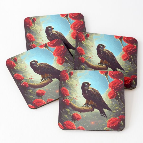Item preview, falcon and roses  designed and sold by Five Seventy Five.