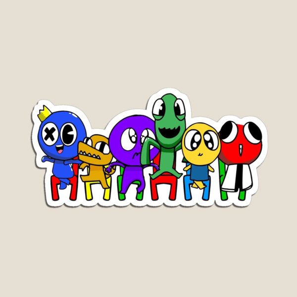Yellow Rainbow Friends Fan art Sticker for Sale by DrawForFunYt