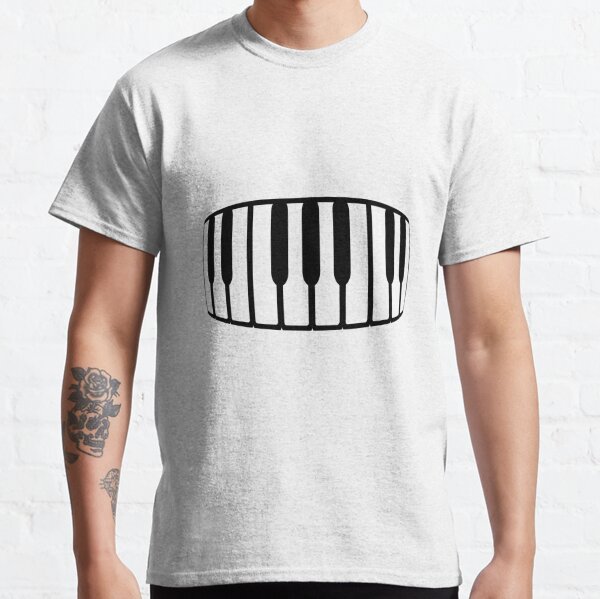 Piano Keyboard Barrel Shape Design Classic T-Shirt