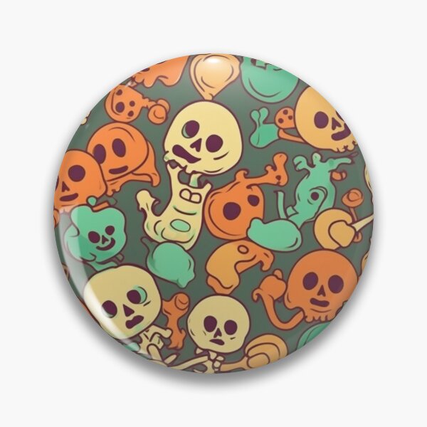 Item preview, Cartoon Calavera: Funky Skeletons Pattern Art Design #21 designed and sold by Pexelpanoramas.