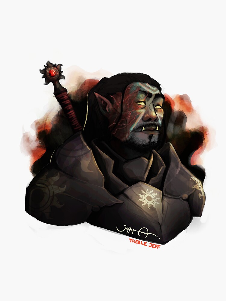 Thumbnail 3 of 3, Sticker, Sinclair - The Paladin of Pelor designed and sold by ModifiedRollPod.