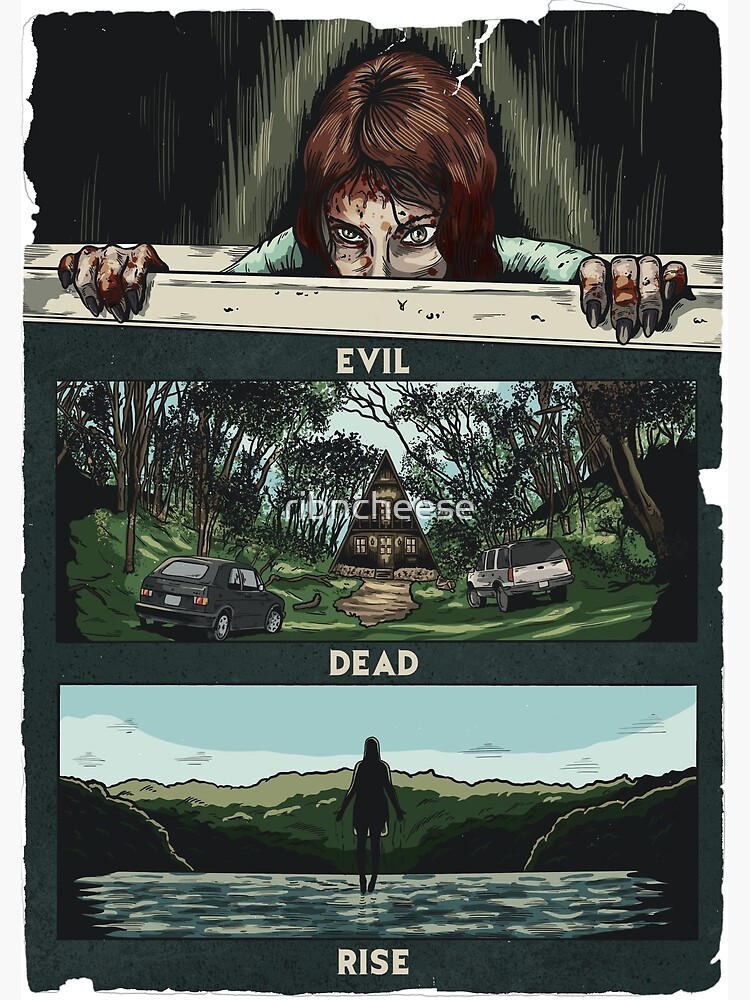 Official 'Evil Dead Rise' Poster from Creepy Duck Design Drenches