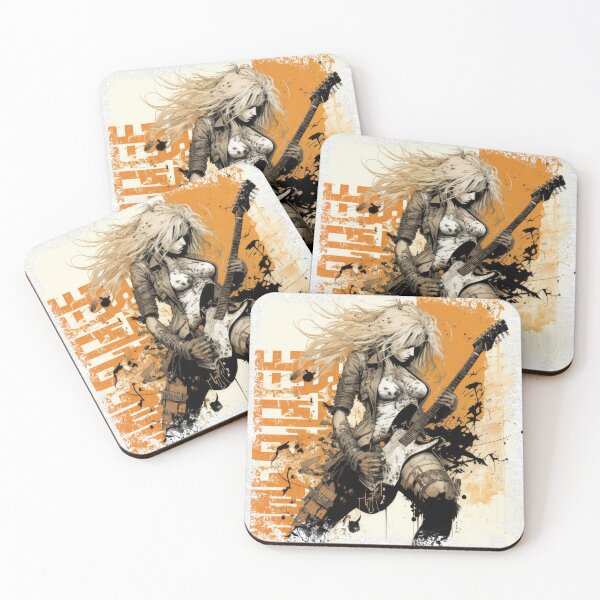Item preview, ROCKER GIRL LEATHER SUIT SPLASH ELECTRIC GUITAR DESTROYER designed and sold by ogirdorgraphics.