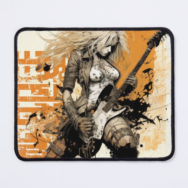 Item preview, ROCKER GIRL LEATHER SUIT SPLASH ELECTRIC GUITAR DESTROYER designed and sold by ogirdorgraphics.