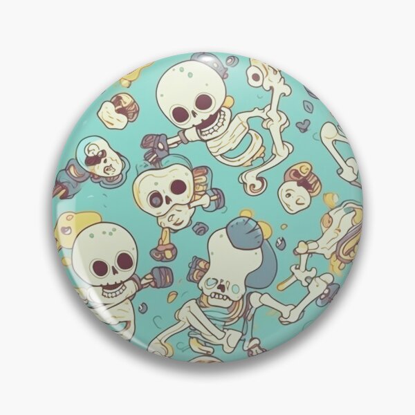 Item preview, Cartoon Calavera: Funny Skeletons Pattern Art Design #24 designed and sold by Pexelpanoramas.