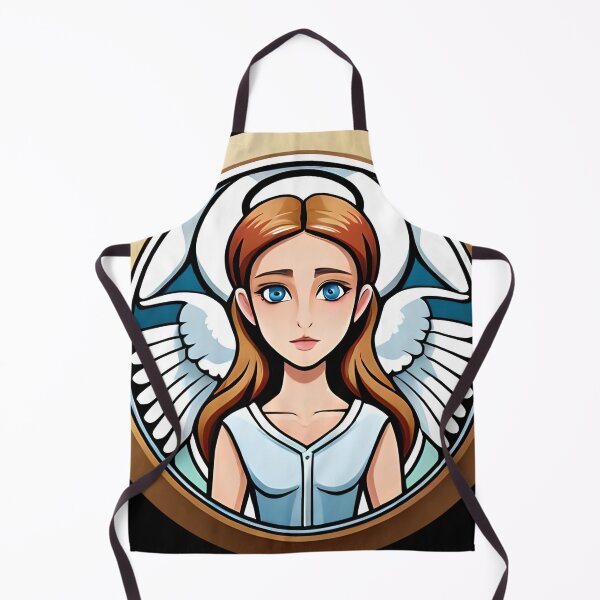 Ángel Figura de mujer. Diseño exclusivo a color Delantal