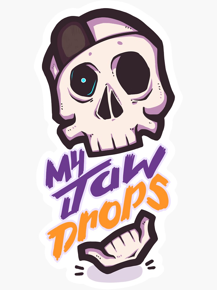 Thumbnail 3 of 3, Sticker, My Jaw Drops! designed and sold by ModifiedRollPod.