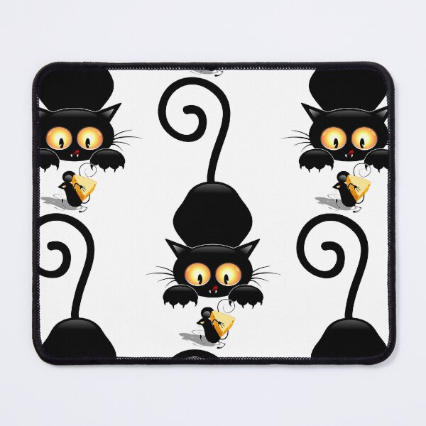 Item preview, Cat and Mouse with Cheese Fun Cartoon Characters designed and sold by BluedarkArt.