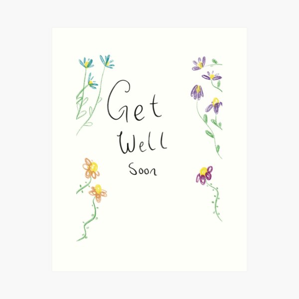 Item preview, Get well soon with flowers designed and sold by lillybellemarie.