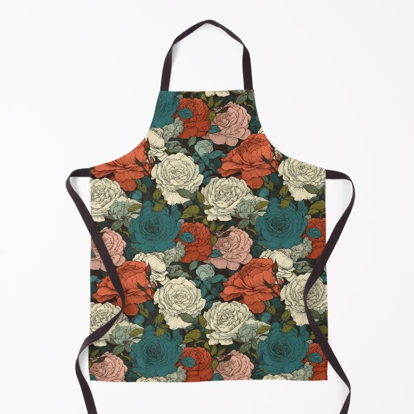Item preview, Hokusai-Inspired Vintage Comic Style Roses Pattern - Vibrant Timeless Floral Beauty designed and sold by TopArtsy.