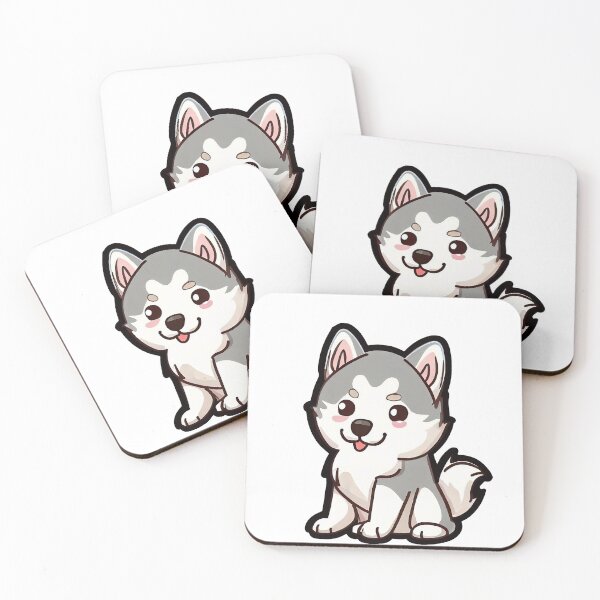 Item preview, Happy Cute Dog - Husky designed and sold by karenlinares.