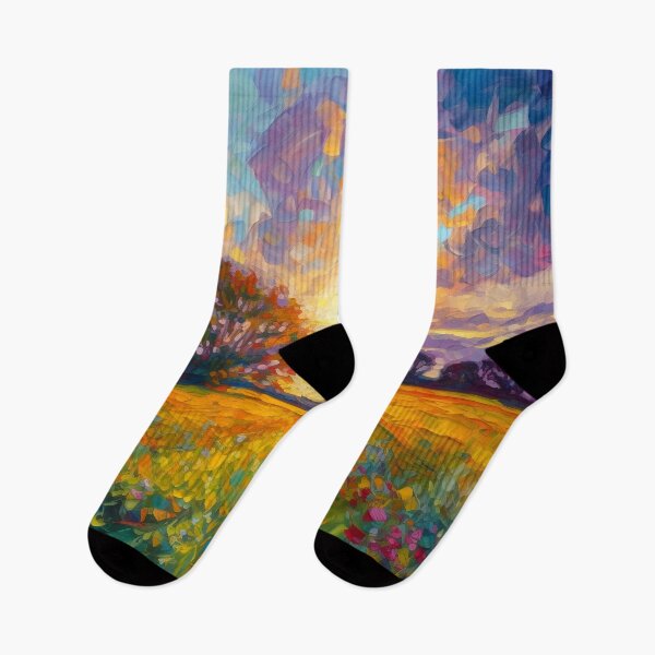 Item preview, Tree and summer floral fields designed and sold by Red Witch Art.