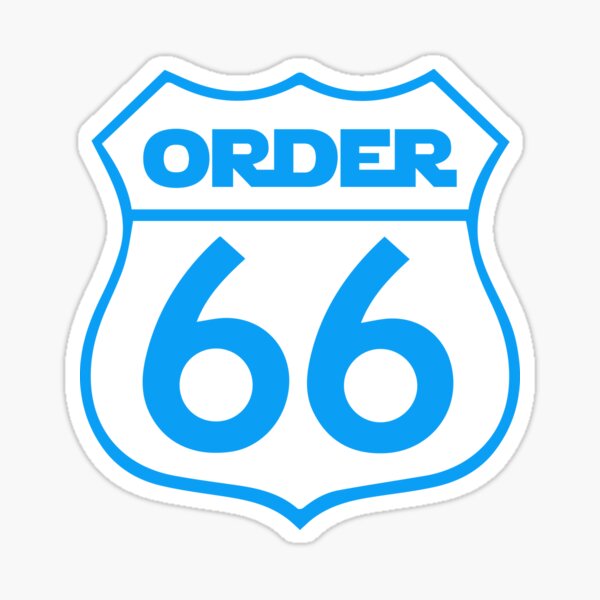 Vista previa del artículo con la obra «Orden 66 - Lado claro azul», diseñado y vendido por Soronelite.
