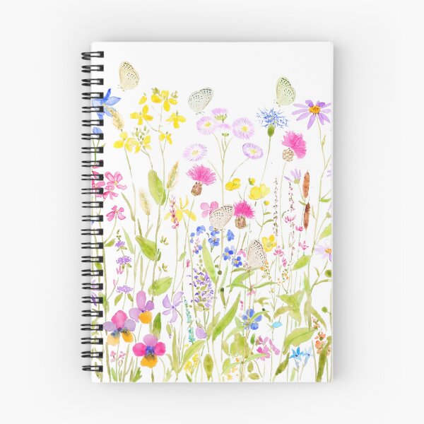 Item preview, butterflies and summer meadow watercolor hand painted  designed and sold by SelenePaintings .
