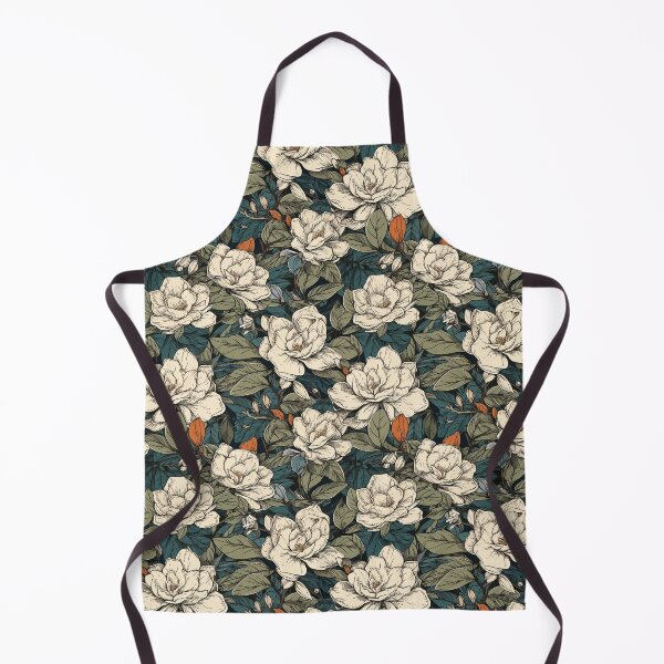 Item preview, Hokusai-Inspired Vintage Comic Style Gardenias Pattern - Fragrant and Elegant Blooms in Vibrant Colors designed and sold by TopArtsy.