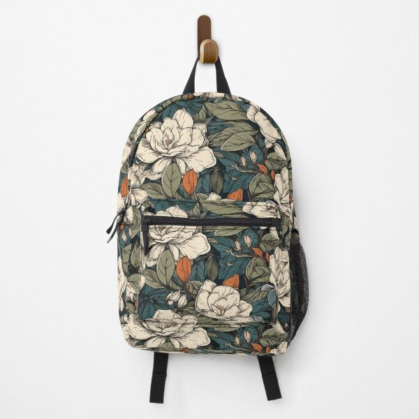 Item preview, Hokusai-Inspired Vintage Comic Style Gardenias Pattern - Fragrant and Elegant Blooms in Vibrant Colors designed and sold by TopArtsy.