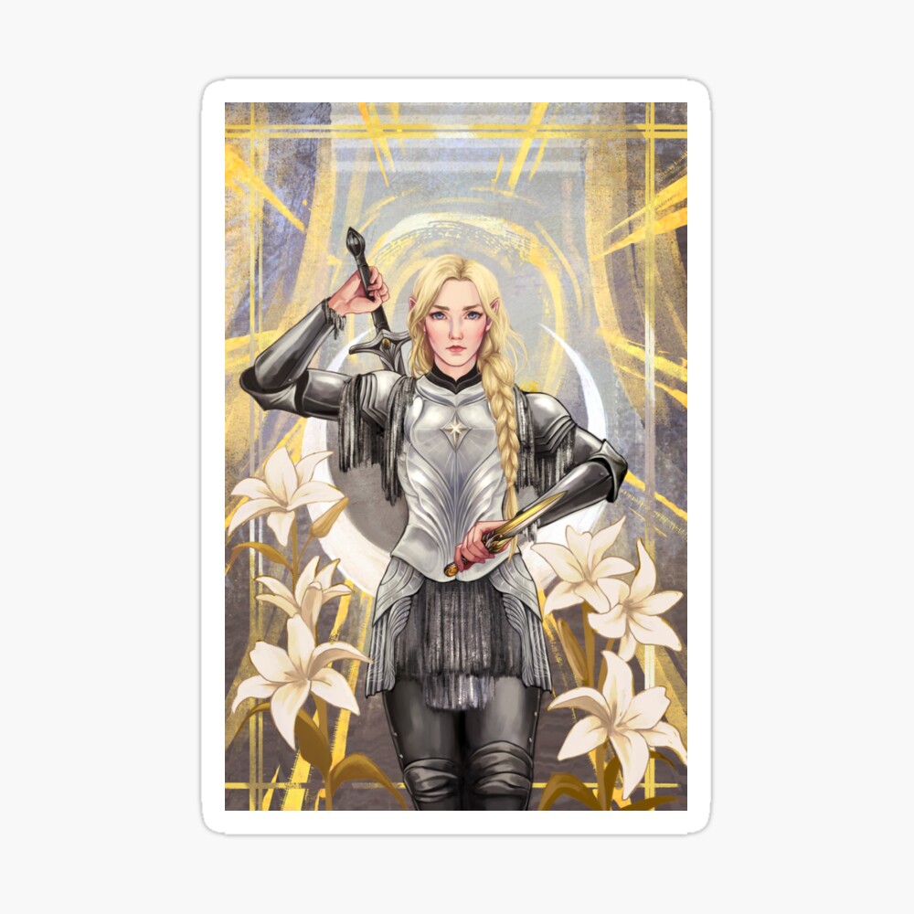 Galadriel in Armor Art Board Print for Sale by seabirds