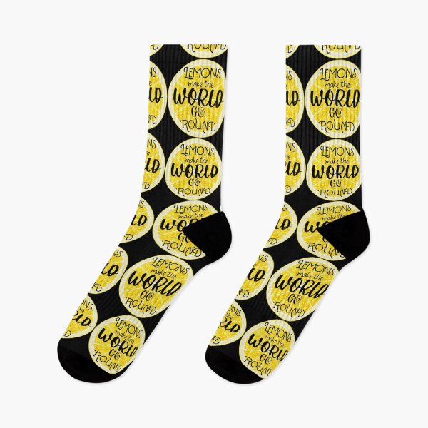 Item preview, Lemons Make the World Go ‘Round (on Black) designed and sold by epinkb.