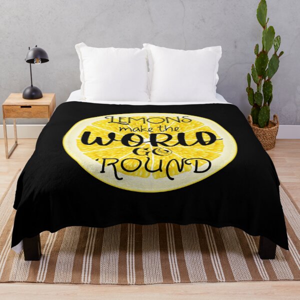 Item preview, Lemons Make the World Go ‘Round (on Black) designed and sold by epinkb.